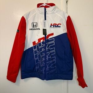 NWT Honda Racing HRC Jacket by Patrick Calello Multi-Color Windbreaker